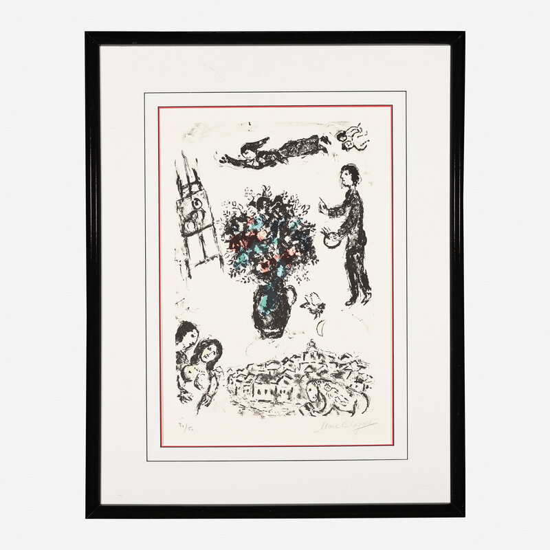 Marc Chagall, ‘Bouquet sur la Ville’, 1983, Print, Lithograph in colors, Rago/Wright/LAMA/Toomey & Co.