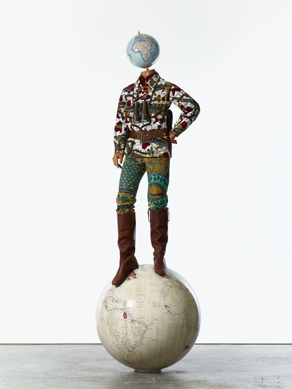 Yinka Shonibare, ‘Post-Colonial Globe Man’, 2018, Sculpture, Fibreglass sculpture, hand painted with Batik pattern, and steelbase plate or plinth, Goodman Gallery