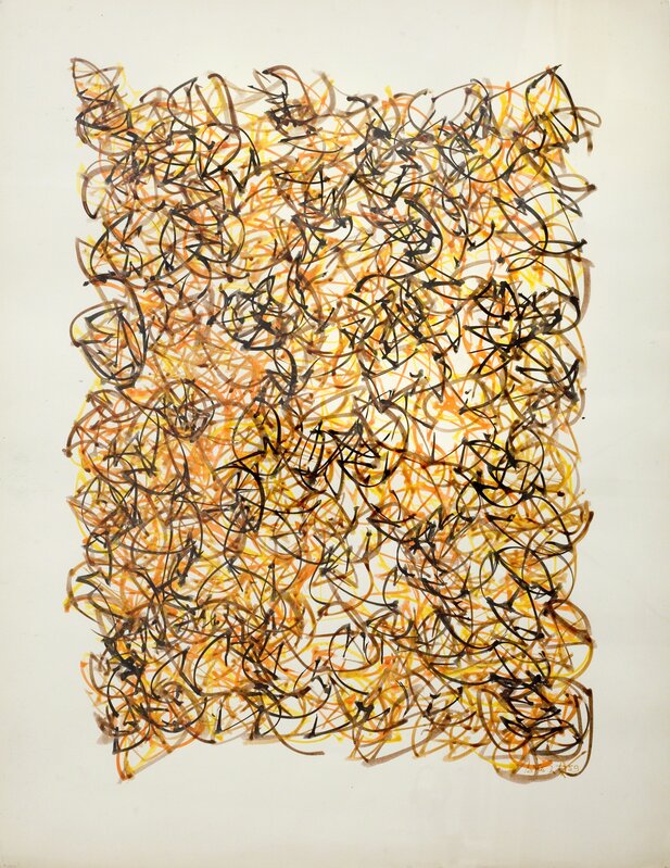 Brion Gysin, ‘Untitled’, 1959, Drawing, Collage or other Work on Paper, Coloured inks on paper, October Gallery