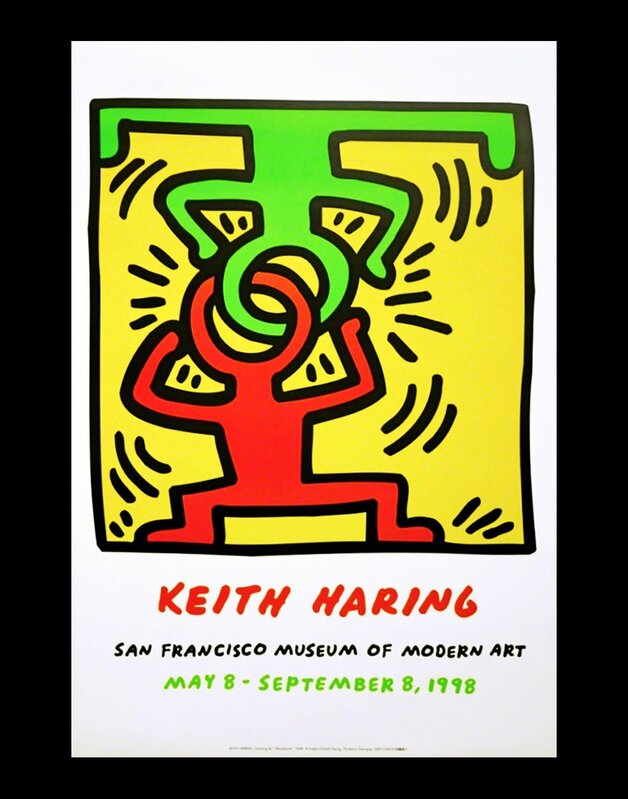 Keith Haring, ‘Vintage Keith Haring exhibit poster (after Keith Haring)’, 1998, Ephemera or Merchandise, Offset lithograph, Lot 180 Gallery