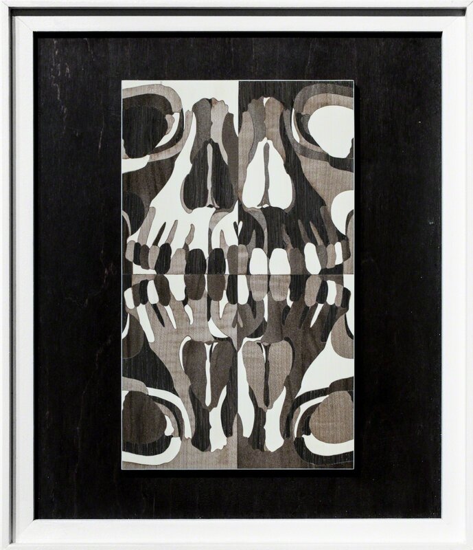 Matt R. Phillips, ‘Human Skull’, 2015, Drawing, Collage or other Work on Paper, Hand-cut wood collage, Paradigm Gallery + Studio