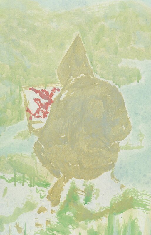 Peter Doig, ‘Figure in Mountain Landscape (The Big...)’, 1998, Painting, Oil on paper, Phillips