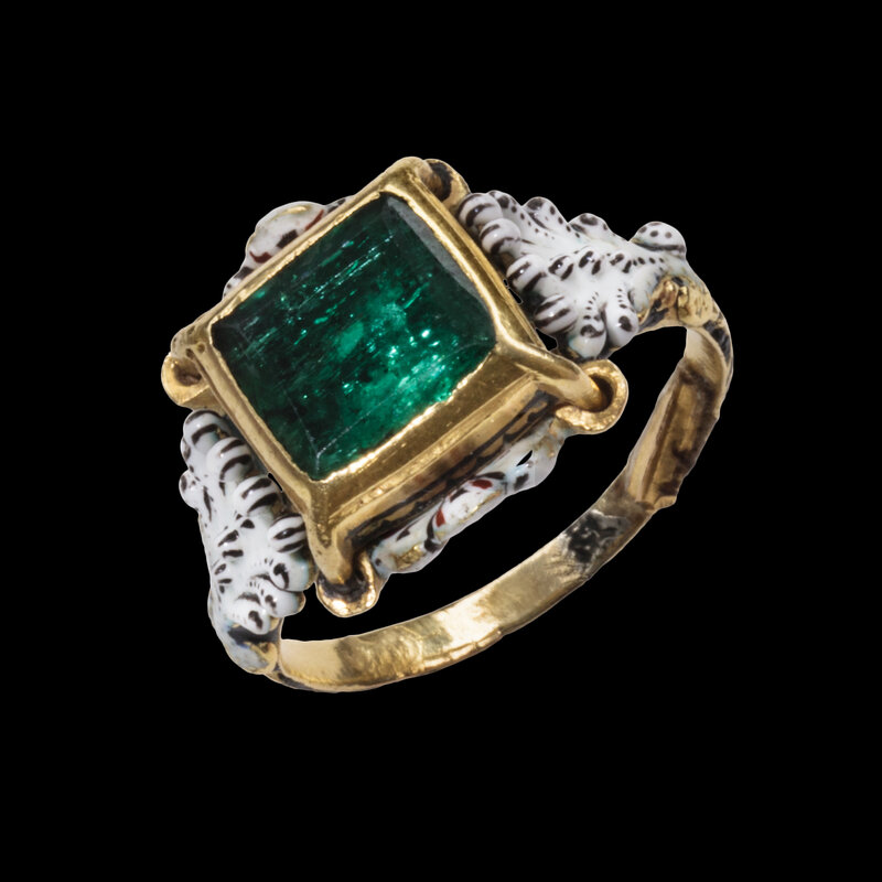 Renaissance Works of Art, ‘Emerald and Enamel Solitaire Ring’, c. 1680-1720, Jewelry, Gold, enamel, emerald, Les Enluminures