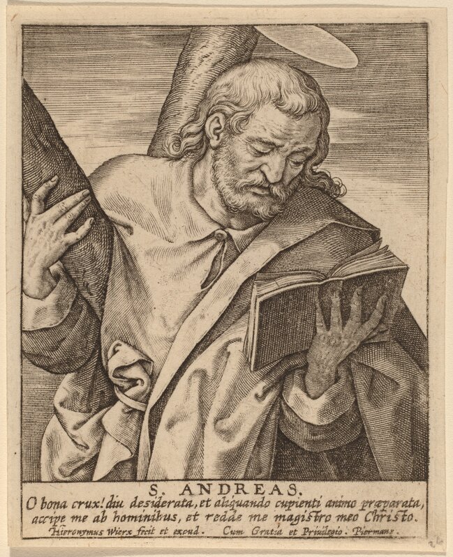 Hieronymus Wierix, ‘S. Andreas’, Print, Engraving, National Gallery of Art, Washington, D.C.