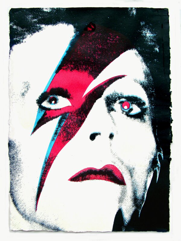 John Dove and Molly White, ‘Bowie (Face No.1)’, 2010, Print, Screenprint on Hand-made Rag paper, made from recycled T-Shirts. Signed, titled and numbered verso. Edition of 100, Paul Stolper Gallery