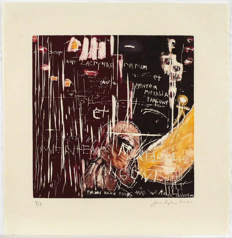 Joan Snyder, ‘Things Have Tears and We Know Suffering’, 1984, Print, Hand-inked color woodcut, Anders Wahlstedt Fine Art
