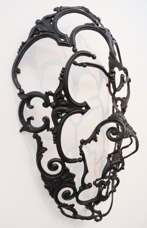 Dale Dunning, ‘Kuro Koi AP -  black, rustic, baroque, face, figurative, bronze wall sculpture’, 2014, Sculpture, Bronze, Oeno Gallery