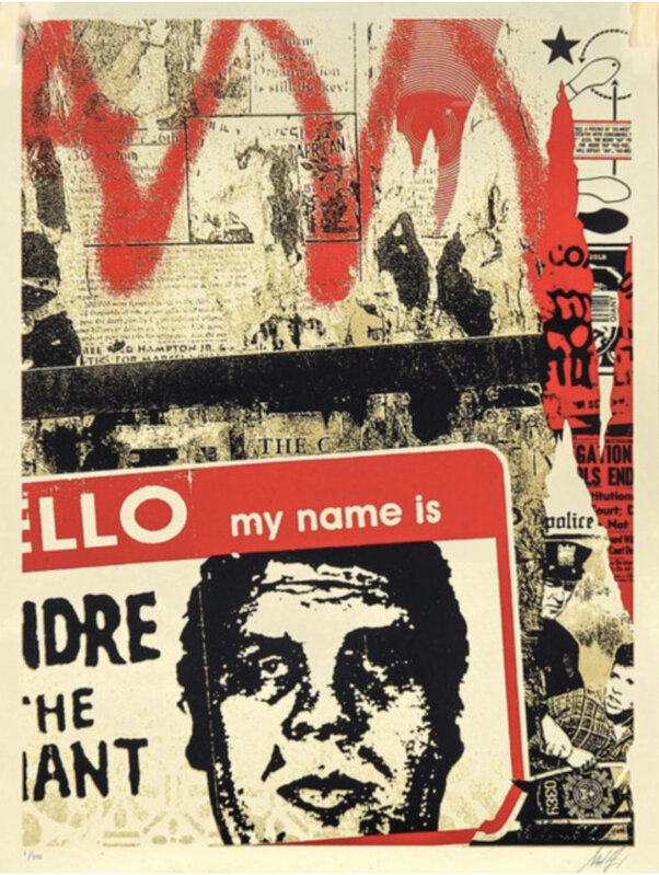 Shepard Fairey, ‘Hello, My Name Is’, 2019, Print, Screen print on cream speckletone paper, Urban Spree Galerie