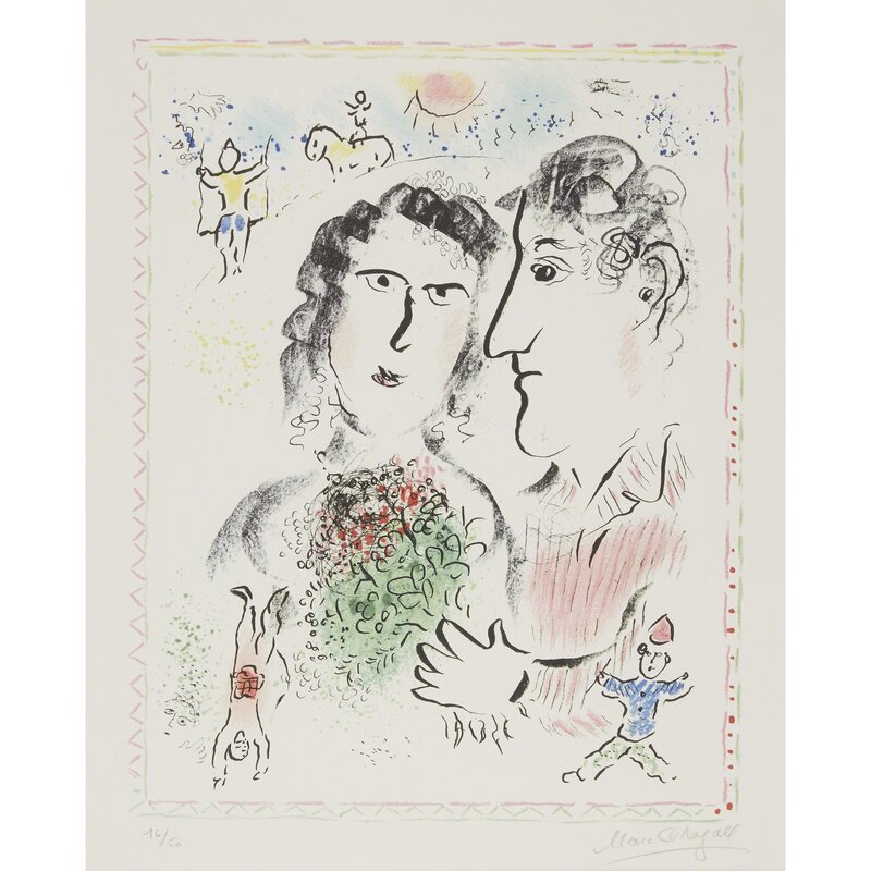 Marc Chagall, ‘Engagement At The Circus’, 1983, Print, Color lithograph on Arches, Freeman's