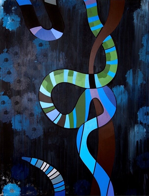Michael Bevilacqua, ‘Blue Mamba’, 2019, Painting, Acrylic on canvas, GALERIE BENJAMIN ECK