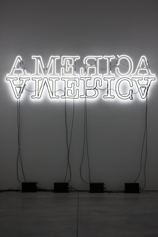 Glenn Ligon, ‘Double America’, 2012, Sculpture, Neon and paint, Luhring Augustine