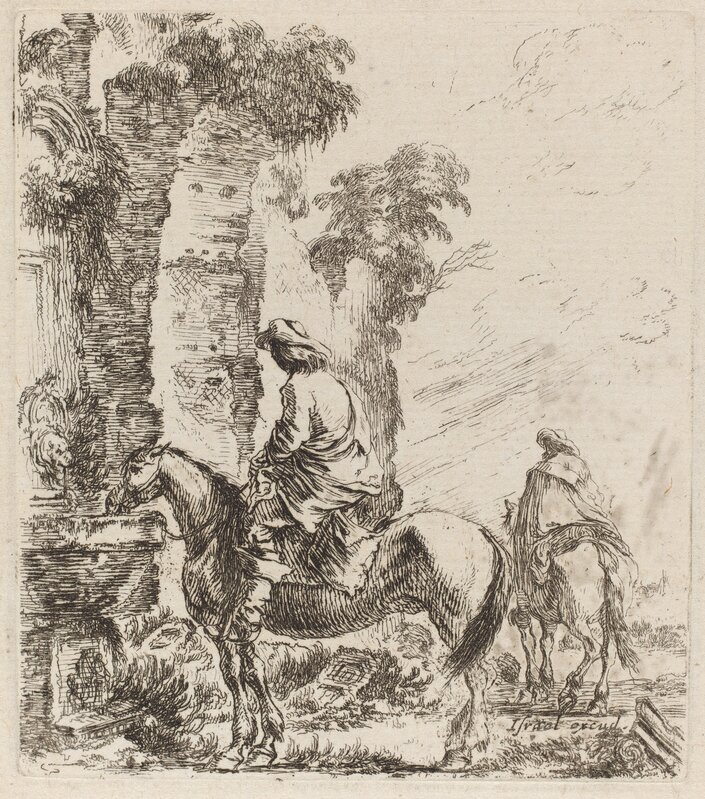 Stefano Della Bella, ‘Landscape with Horsemen’, 1646, Print, Etching, National Gallery of Art, Washington, D.C.
