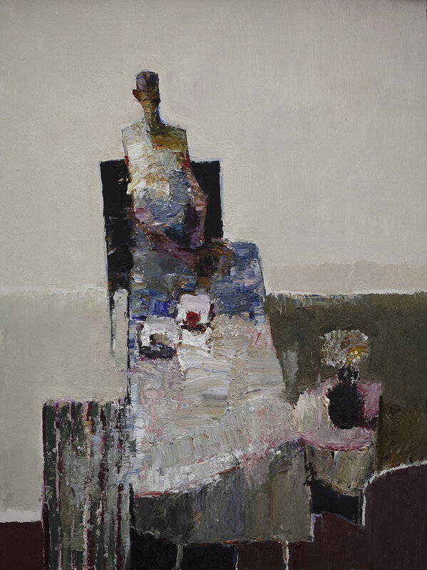Danny McCaw, ‘Figure at Table II’, 2020, Painting, Oil on board (framed), Sue Greenwood Fine Art