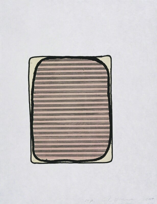 Ann Hamilton, ‘script m’, 2008, Print, 4 color lithograph with chine-colle, Gemini G.E.L.