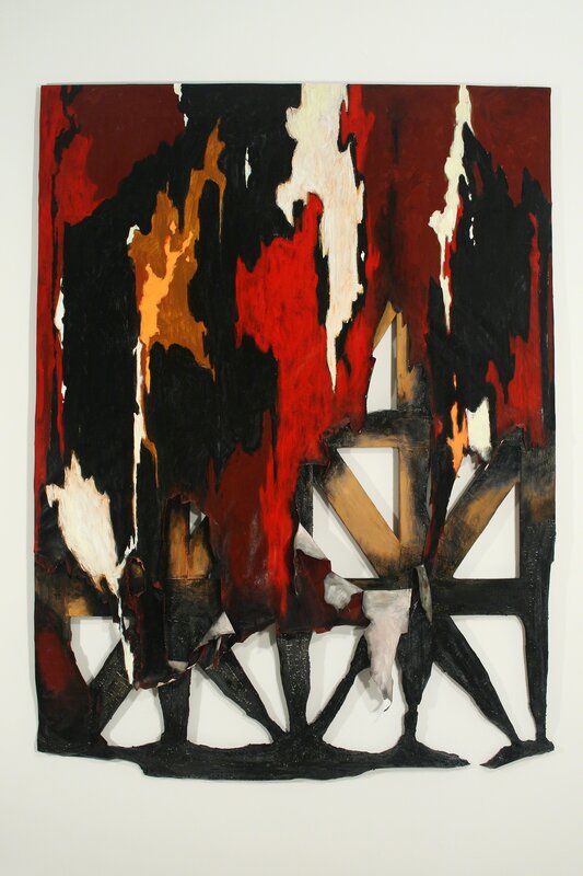 Valerie Hegarty, ‘Still Burning’, 2007, Mixed Media, Canvas, paint, foamcore, paper, gel, medium, Saatchi Gallery Benefit Auction
