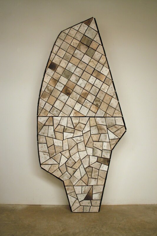 Catherine Lee, ‘Clad Sentinel 4’, 2008, Sculpture, Glazed raku ceramic over painted wood, screws, Annely Juda Fine Art