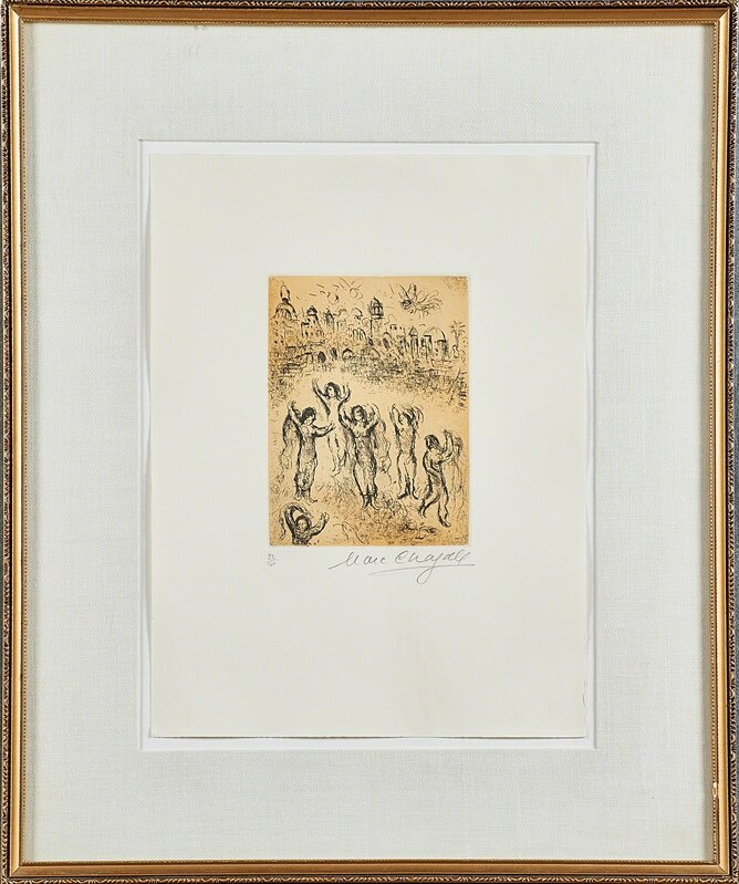 Marc Chagall, ‘Plate 30, from Psalms of David’, 1980, Print, Etching and aquatint in colors on wove paper (framed), Rago/Wright/LAMA