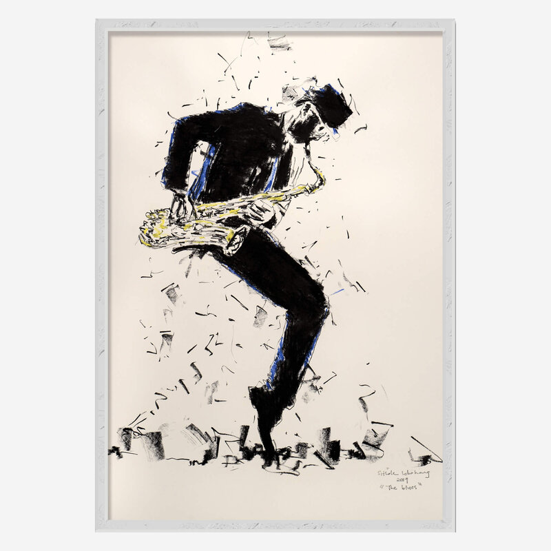 Lebohang Sithole, ‘The Blues’, 2020, Print, Giclee Print on Canvas, Artyli.com