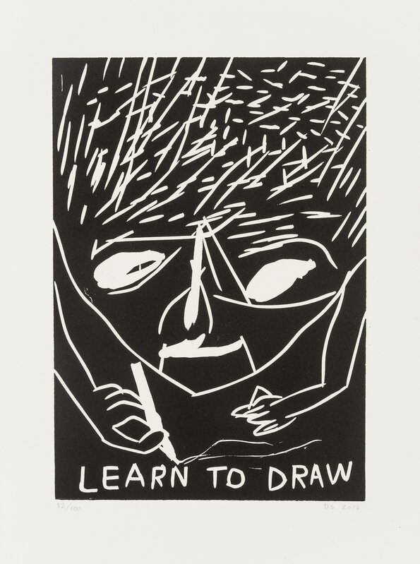 David Shrigley, ‘Learn to Draw’, 2014, Print, Linocut, Forum Auctions