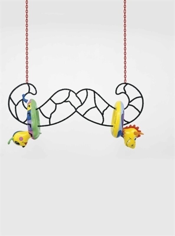 Jeff Koons, ‘Moustache’, Polychromed aluminum, wrought iron and coated steel chain, Christie's