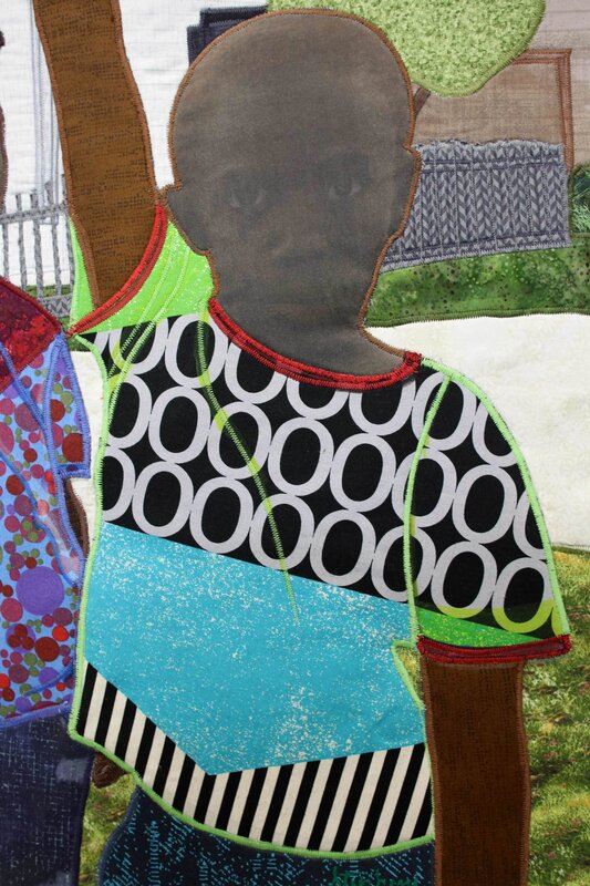 Phyllis Stephens, ‘Three the Hard Way ’, 2020, Textile Arts, Various Cottons, Richard Beavers Gallery