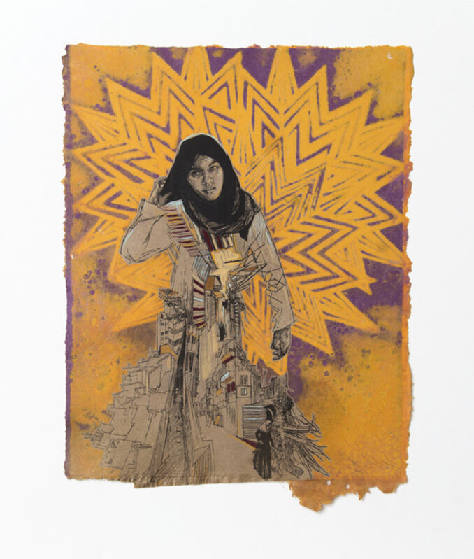 Swoon, ‘Cairo’, 2020, Print, Silkscreen and hand painting on handmade dyed cotton pulp paper, Artsy x Forum Auctions