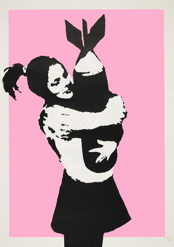 Banksy, ‘BOMB LOVE (BOMB HUGGER)’, 2003, Print, SCREEN PRINT, Gallery Art