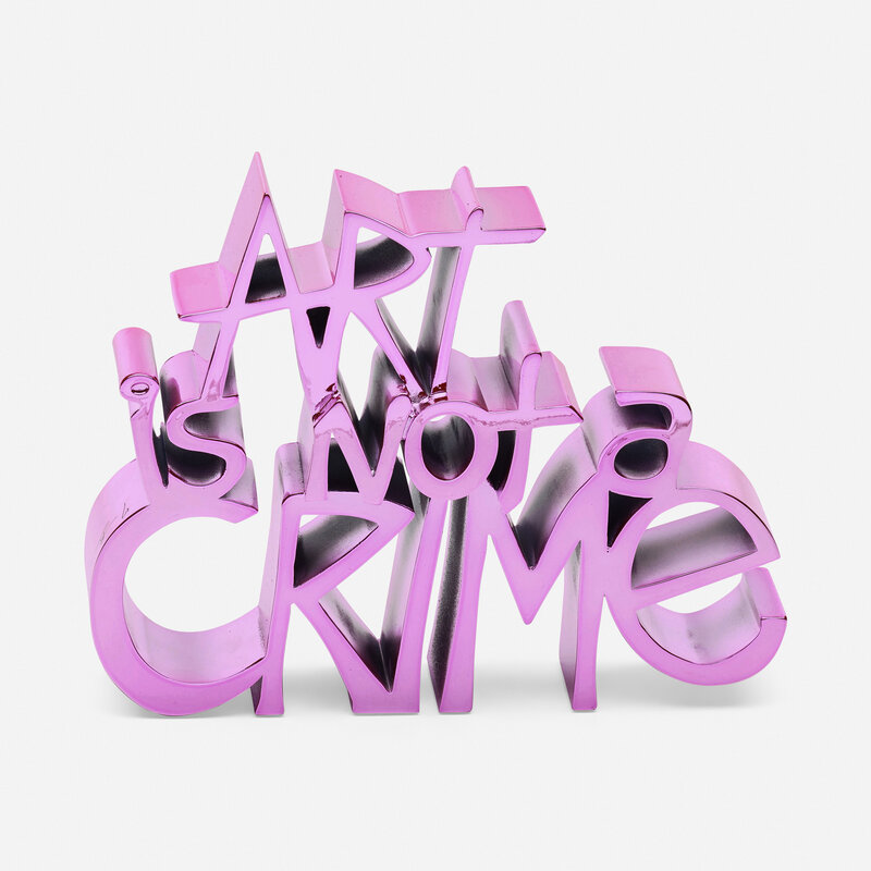 Mr. Brainwash, ‘Art is Not a Crime (Pink)’, 2021, Sculpture, Hand-painted resin, Rago/Wright/LAMA