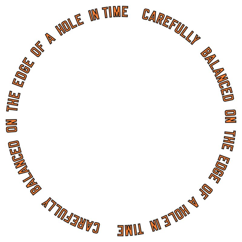 Lawrence Weiner, ‘CAREFULLY BALANCED ON THE EDGE OF A HOLE IN TIME’, 1999, Other, Language + the materials referred to, Galleri Susanne Ottesen