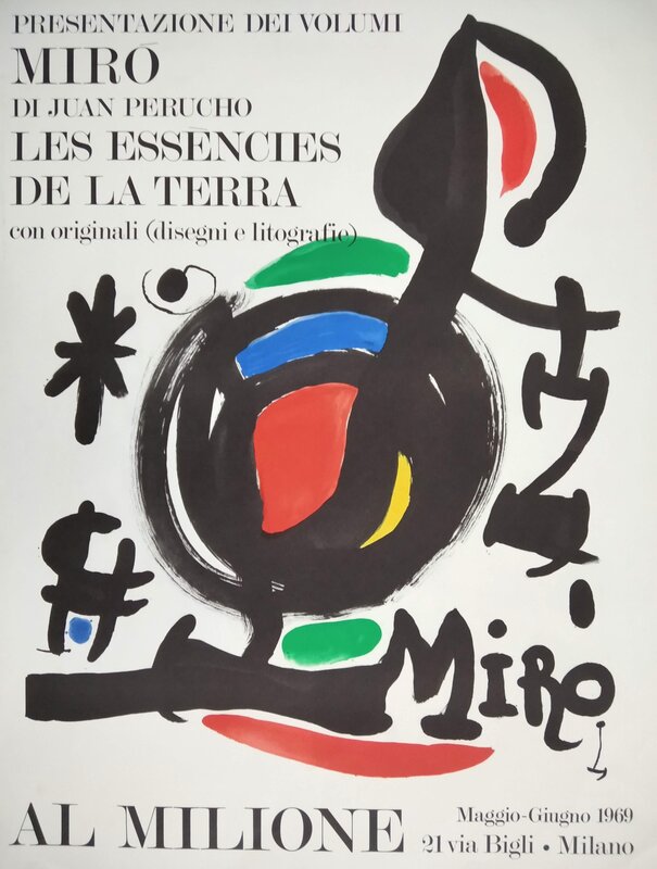 Joan Miró, ‘Galleria Il Milione. Presentazione dei volumi Miró di Juan Perucho. Maggio - Giugno 1969’, 1969, Ephemera or Merchandise, Lithographic poster (thick paper), promoart21