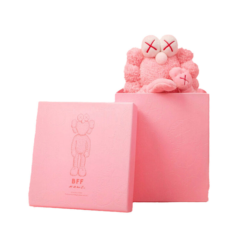 KAWS, ‘BFF Plush (Pink)’, 2019, Ephemera or Merchandise, Rice Boa & 100% Polyester, Lucky Cat Gallery