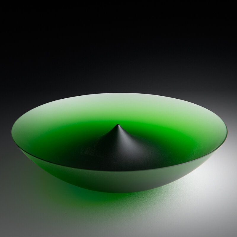 Frantisek Vizner, ‘Green Bowl XVI 143-16’, 1998, Sculpture, Glass, HABATAT