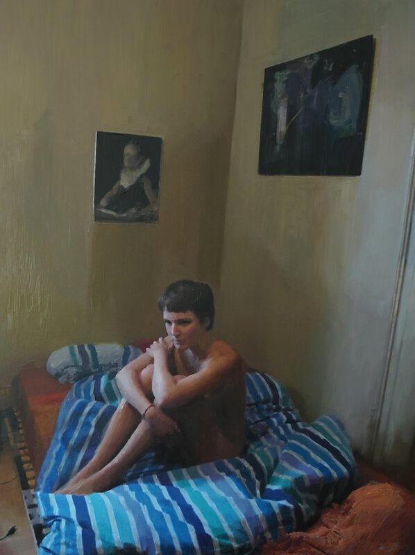 Şahin Çelikten, ‘Portrait’, 2019, Painting, Oil on photograph sticked on All-Dibond, Galerie Bertrand Gillig