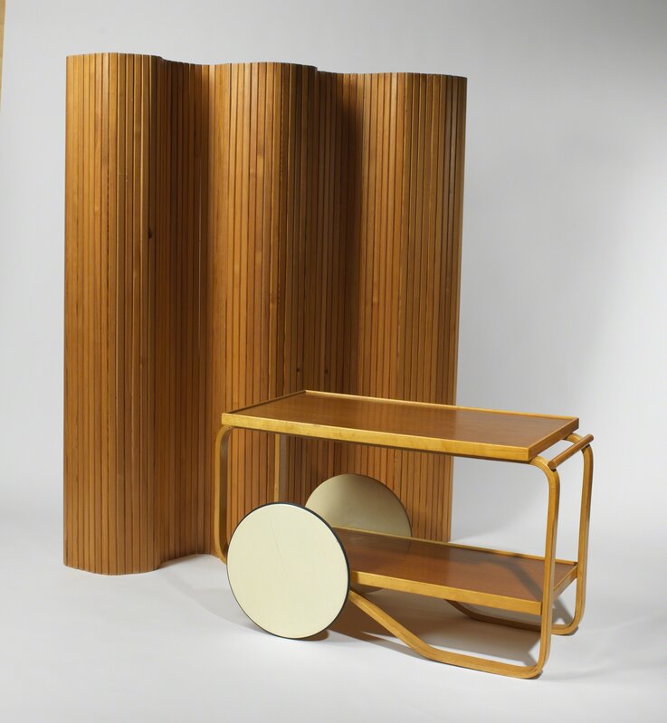 Alvar Aalto, ‘Screen (model 100); Tea trolley (model 98)’, Design/Decorative Art, Birch, Bard Graduate Center Gallery