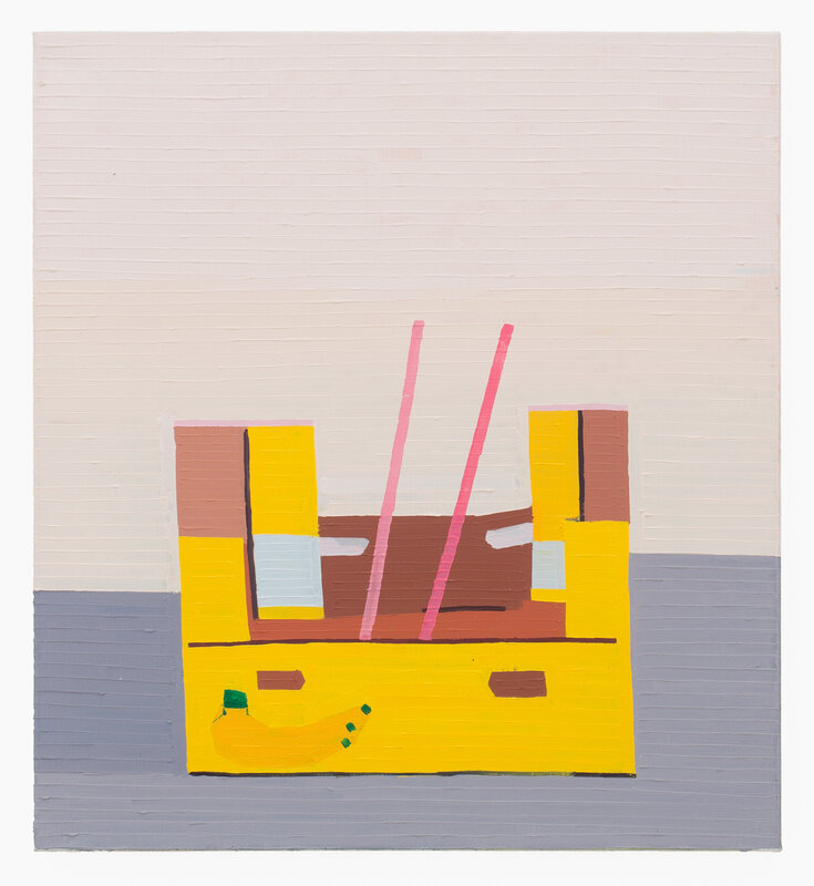 Guy Yanai, ‘Banana Box With Pink Stripes’, 2016, Painting, Oil on linen, Rema Hort Mann Foundation Benefit Auction