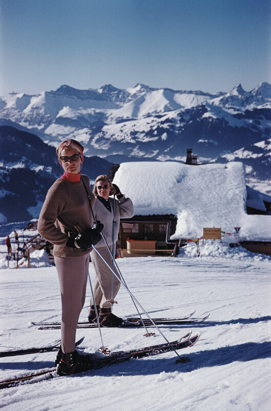 Slim Aarons, ‘Skiers In Gstaad’, 1961, Photography, C print, IFAC Arts