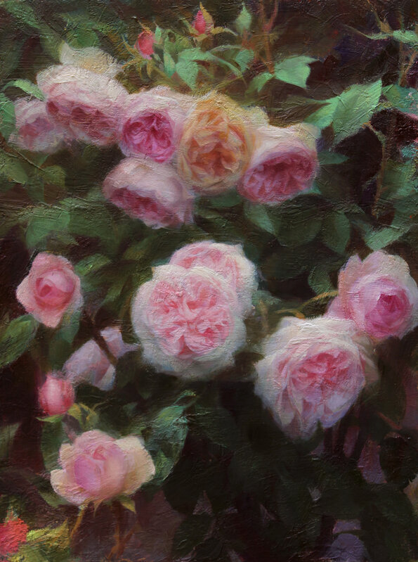 Adrienne Stein, ‘Oxford Roses’, 2021, Painting, Oil on birch panel, Gallery 1261