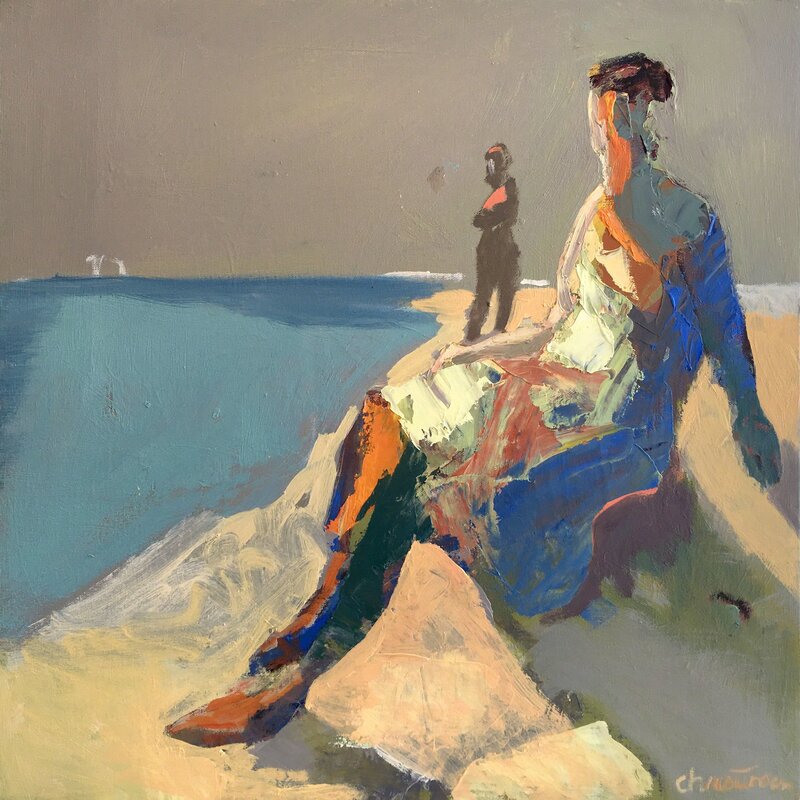 Linda Christensen, ‘Seacliff Figure’, 2014, Painting, Oil on canvas, Sue Greenwood Fine Art