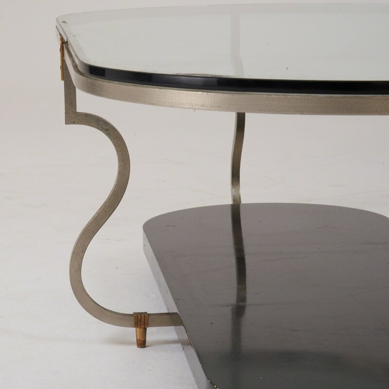 Tommi Parzinger, ‘Coffee table, New York’, 1960s, Design/Decorative Art, Matte-chromed steel, brass, lacquered wood, Rago/Wright/LAMA/Toomey & Co.