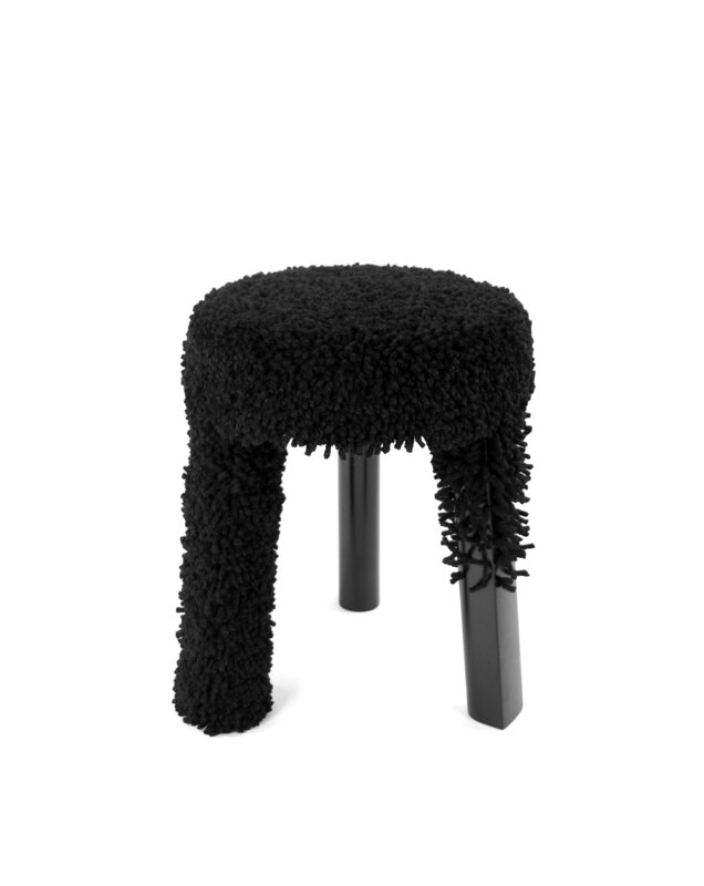 Silvia Knüppel, ‘Winter Fur Stool’, 2014, Design/Decorative Art, 100% virgin wool, Laccquered wood, Priveekollektie Contemporary Art | Design 