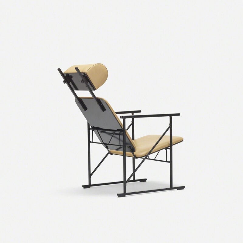 Yrjö Kukkapuro, ‘A500 lounge chair’, 1985, Design/Decorative Art, Enameled steel, leather, lacquered wood, plastic, Rago/Wright/LAMA/Toomey & Co.