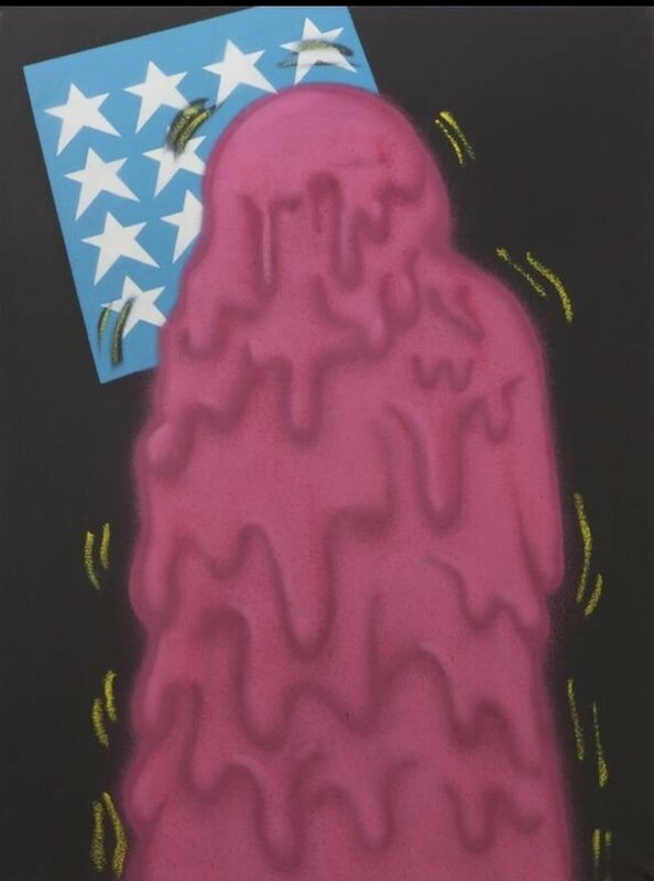 Gilbert1, ‘Mr Flag’, 2009, Painting, Acrylic, spray paint and stencil on canvas, DIGARD AUCTION
