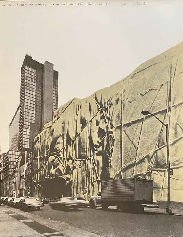 Christo, ‘The Museum of Modern Art-Wrapped (Project for the Museum of Modern Art New York - June 1968)’, 1971, Print, Lithograph, Georgetown Frame Shoppe