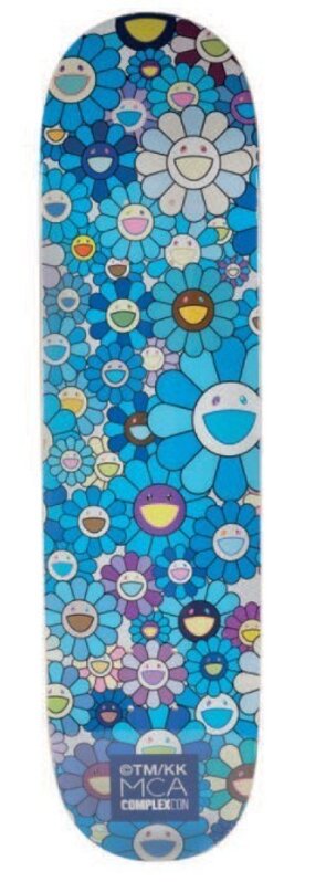 Takashi Murakami x Complexcon, ‘Multi Flower 8.0 Deck (Blue)’, 2017, Other, Screenprint on skateboard, DIGARD AUCTION