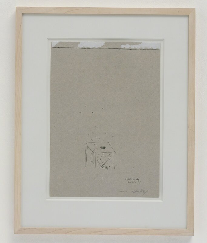 Miroslaw Balka, ‘Under no sky (don't shit on me)’, 1999, Drawing, Collage or other Work on Paper, Ink on paper, White Cube