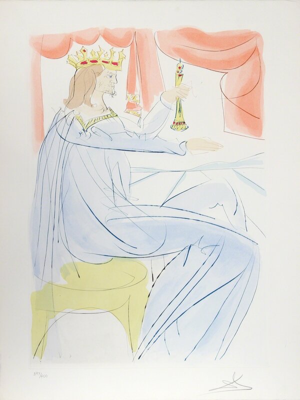 Salvador Dalí, ‘King Solomon ’, 1975, Print, Intaglio Etching with color pochoir on Arches paper, RoGallery
