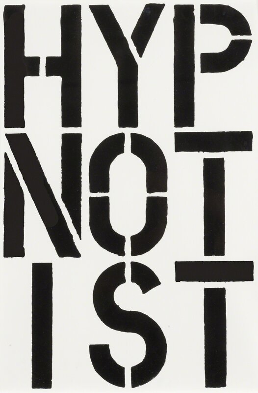 Christopher Wool, ‘Hypnotist’, 1989, Print, Screenprint, Forum Auctions