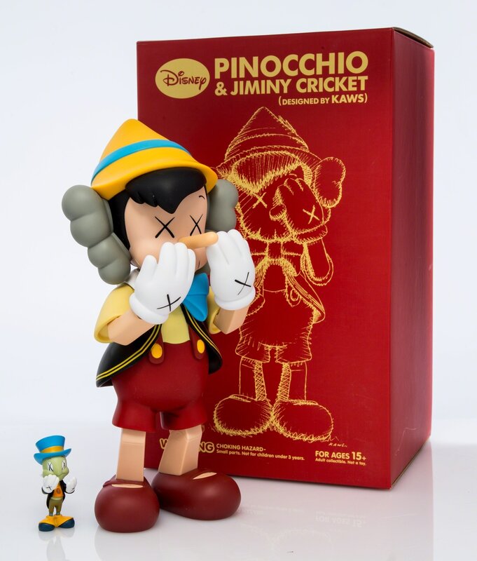 KAWS X Disney, ‘Pinocchio & Jiminy Cricket’, 2010, Other, Painted cast vinyl, Heritage Auctions