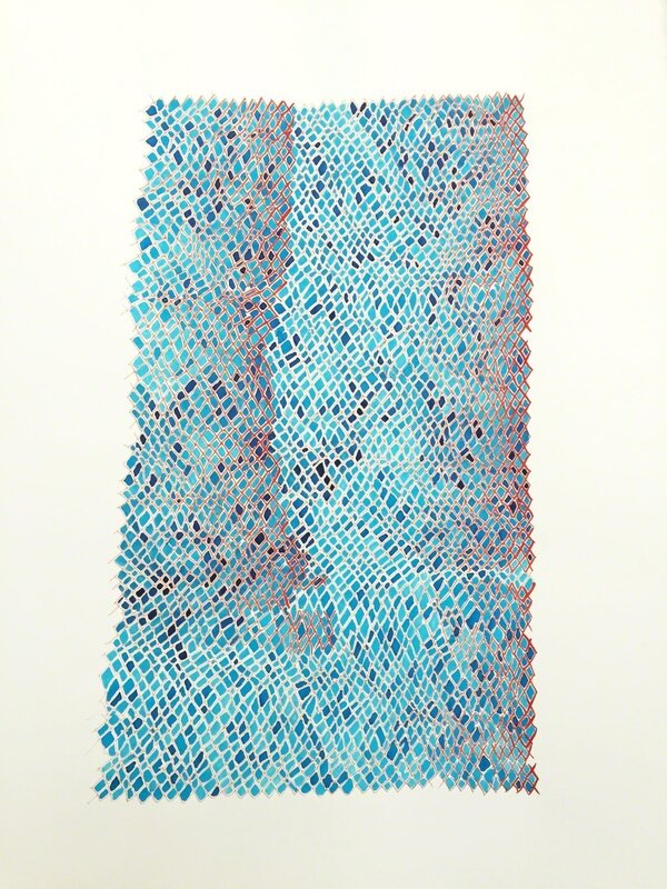 Jessica Eldredge, ‘Fiber Reactive Dye Series (Blue)’, Drawing, Collage or other Work on Paper, Fiber reactive dye on paper, InLiquid