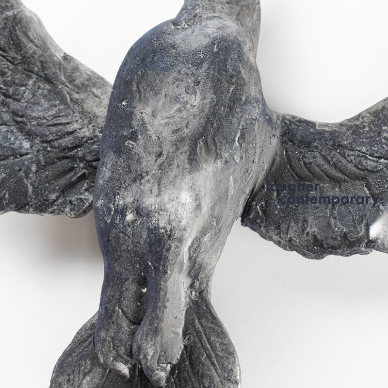 Cai Guo-Qiang 蔡国强, ‘Murmuration Box’, 2019, Print, Original gunpowder drawing and porcelain bird sculpture, limited-edition copy exhibition catalogue, Lougher Contemporary